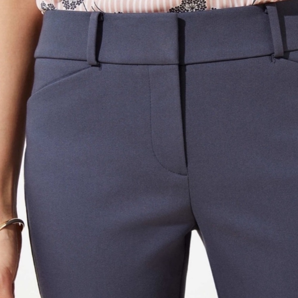LOFT Marisa Skinny Slim Ankle Pencil Dress Pants Gray Size 8 - Picture 3 of 10